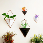 Medium Geometric Acrylic and Iron Hanging Vase